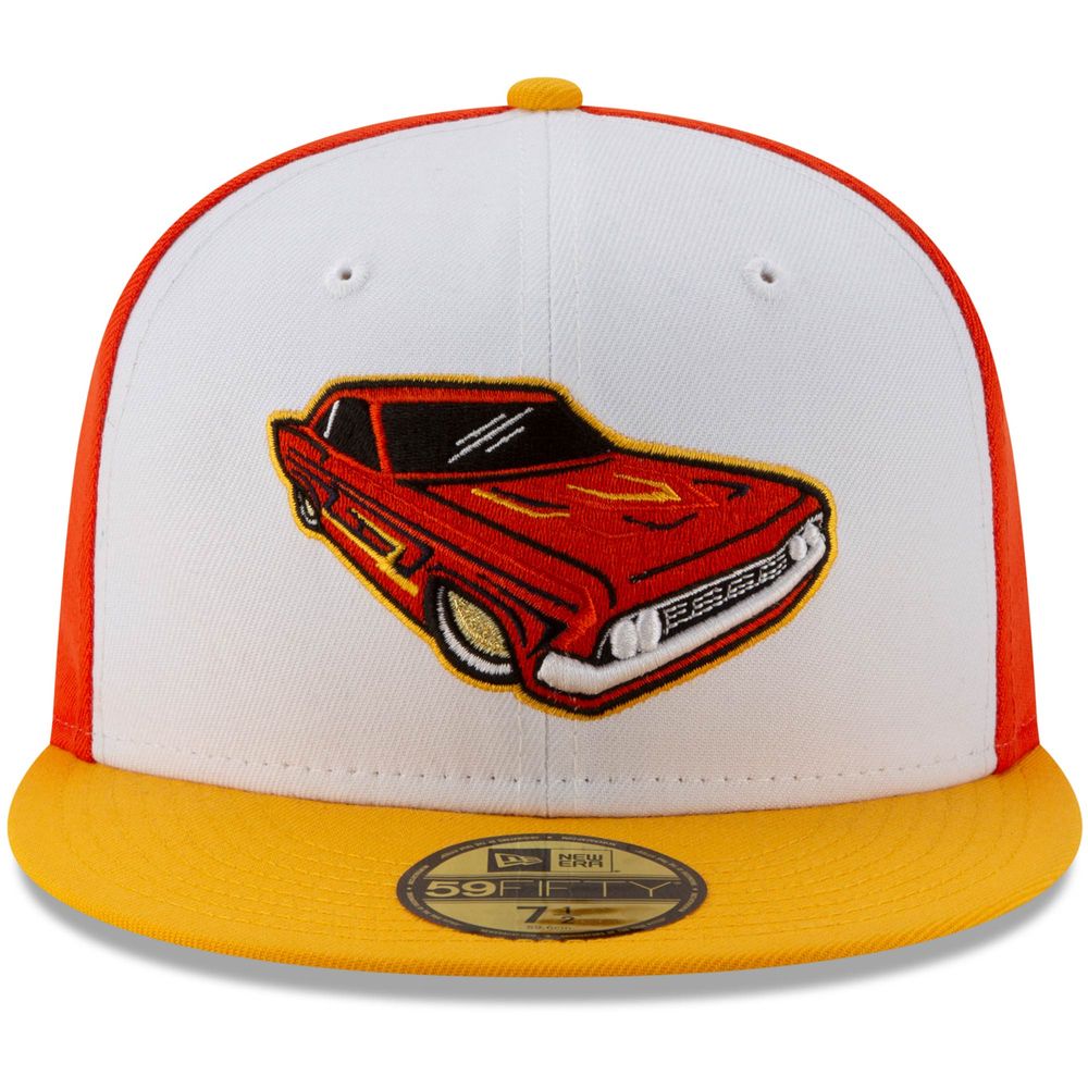 Men's New Era White/Yellow Lowriders de Fresno Copa la Diversion 59FIFTY Fitted Hat