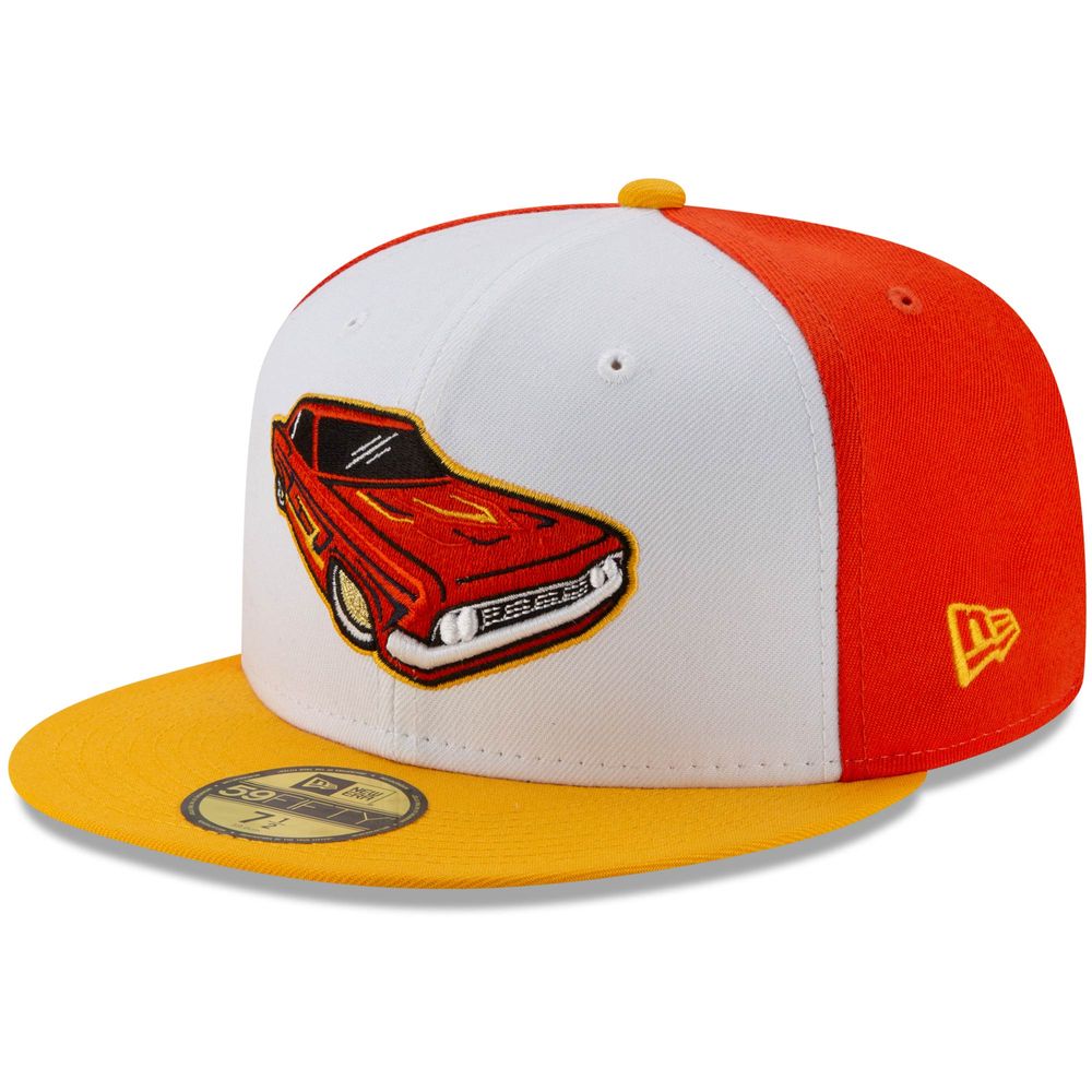 Men's New Era White/Yellow Lowriders de Fresno Copa la Diversion 59FIFTY Fitted Hat