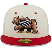 Men's New Era White Fresno Grizzlies Authentic Collection Alternate Logo 59FIFTY Fitted Hat