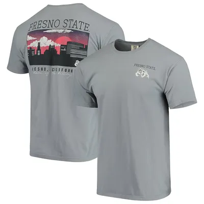 Fresno State Bulldogs Comfort Colors Campus Scenery T-Shirt - Gray