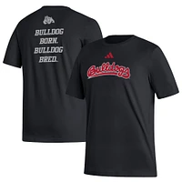 T-shirt adidas noir pour homme Fresno State Bulldogs Blackout