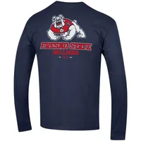 Champion Navy Fresno State Bulldogs Team Stack T-shirt à manches longues pour homme