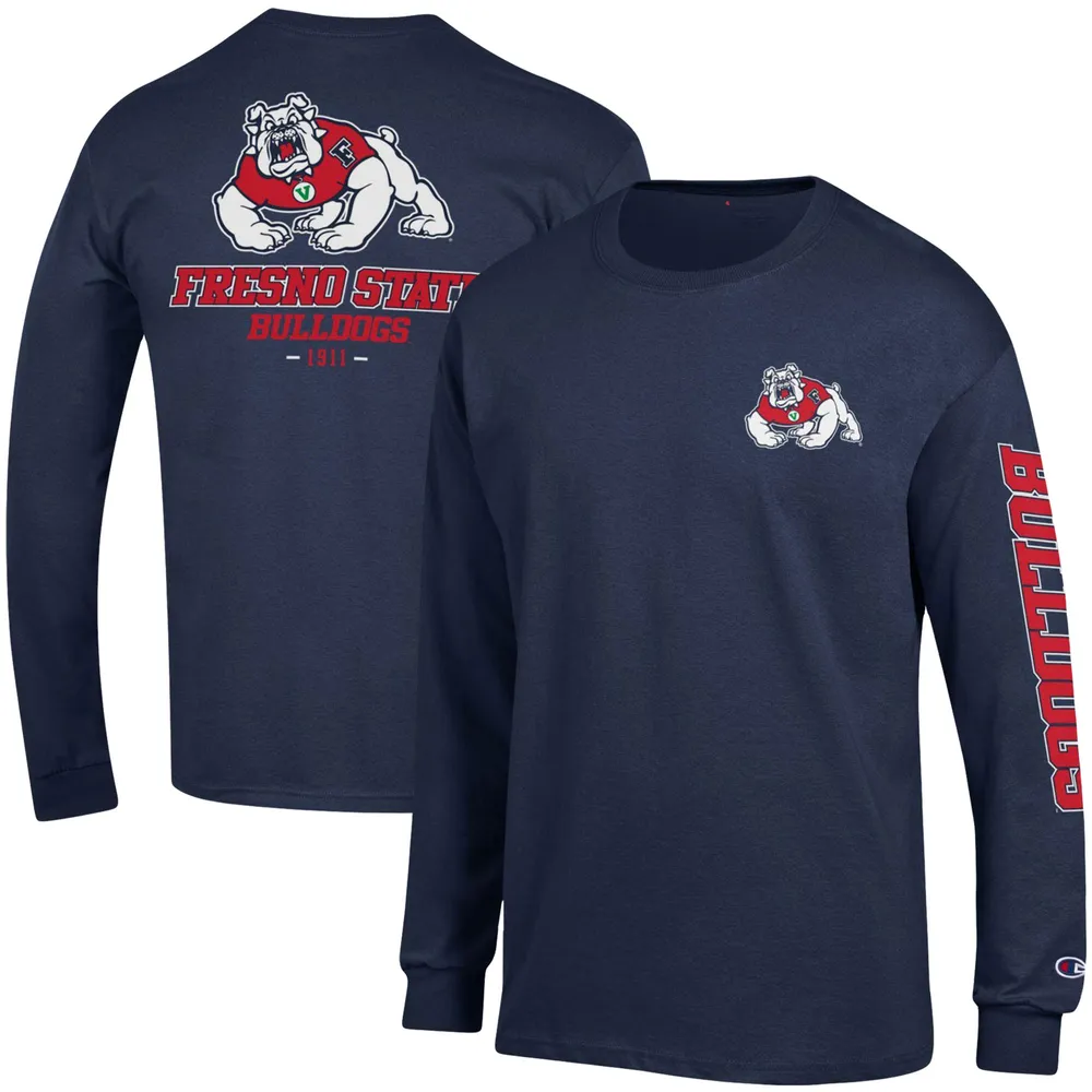 Champion Navy Fresno State Bulldogs Team Stack T-shirt à manches longues pour homme