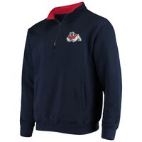 Men's Colosseum Navy Fresno State Bulldogs Tortugas Logo Quarter-Zip Jacket