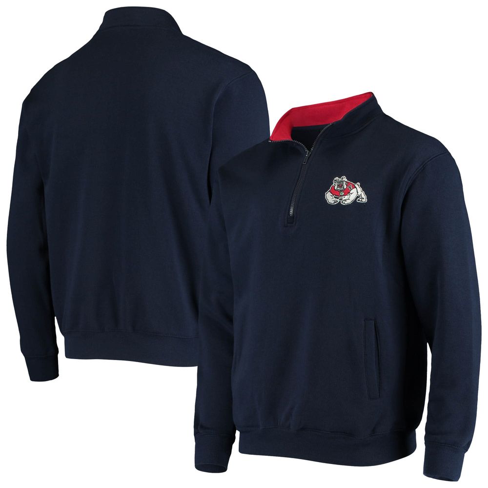 Men's Colosseum Navy Fresno State Bulldogs Tortugas Logo Quarter-Zip Jacket