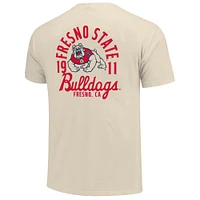 T-shirt crème pour homme avec logo mascotte des Bulldogs de Fresno State