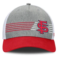 Casquette ajustable Fanatics pour hommes gris chiné/rouge Fresno State Bulldogs Profile Trucker