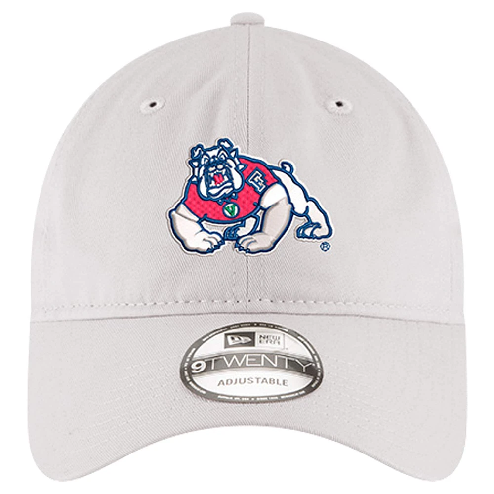 Casquette réglable New Era Stone Fresno State Bulldogs Four Paw Dog 9TWENTY pour hommes