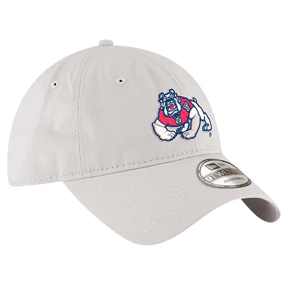 Casquette réglable New Era Stone Fresno State Bulldogs Four Paw Dog 9TWENTY pour hommes