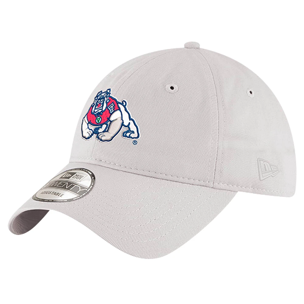 Casquette réglable New Era Stone Fresno State Bulldogs Four Paw Dog 9TWENTY pour hommes