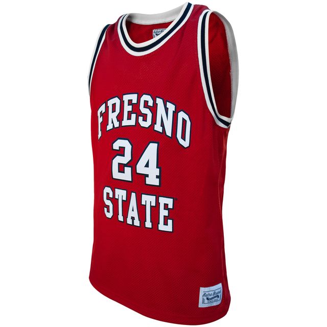 Maillot de basket-ball d'anciens élèves des Bulldogs l'État Fresno rouge Paul George la marque rétro originale pour hommes