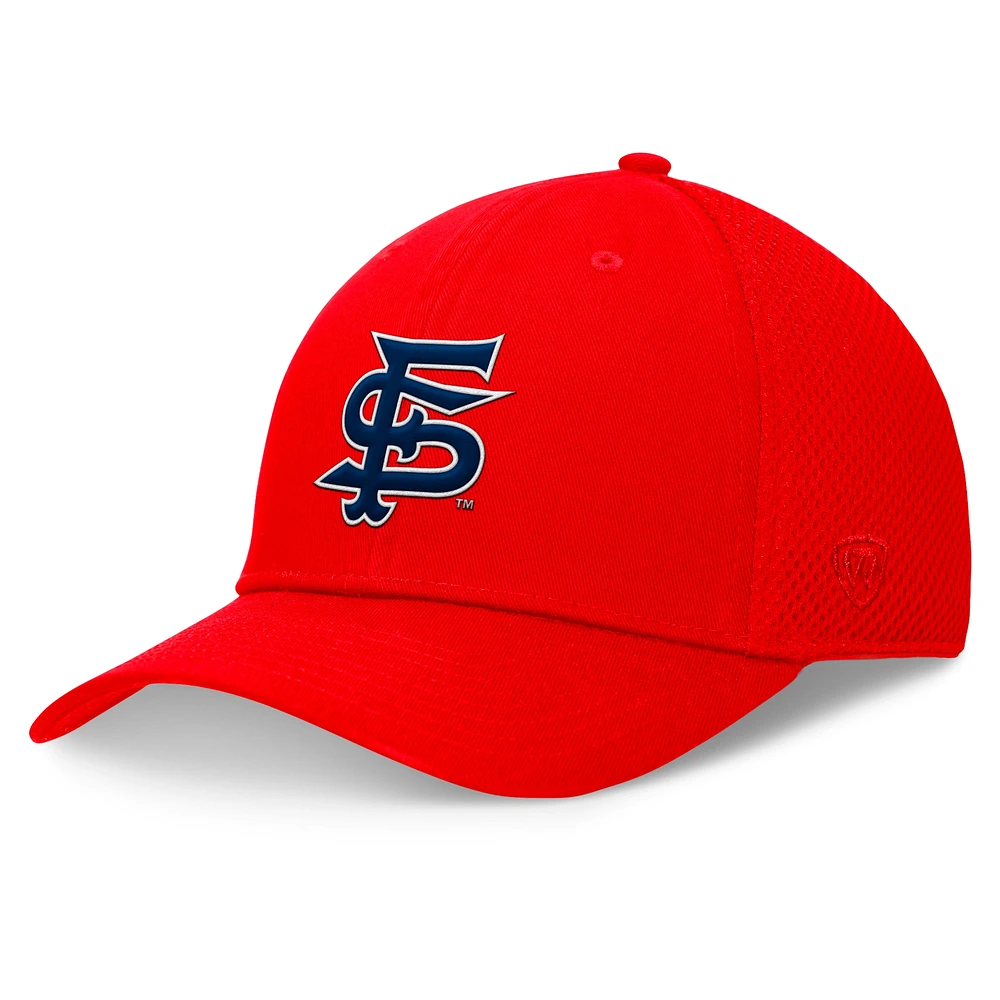 Casquette Spacer Flex pour hommes, Top of the World, Fresno State Bulldogs, rouge