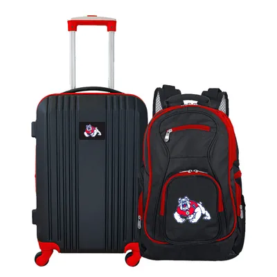 Fresno State Bulldogs MOJO 2-Piece Luggage & Backpack Set - Black