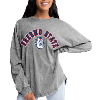 Fresno State Bulldogs Gameday Couture Women's Faded Wash Pullover Sweatshirt - Gray