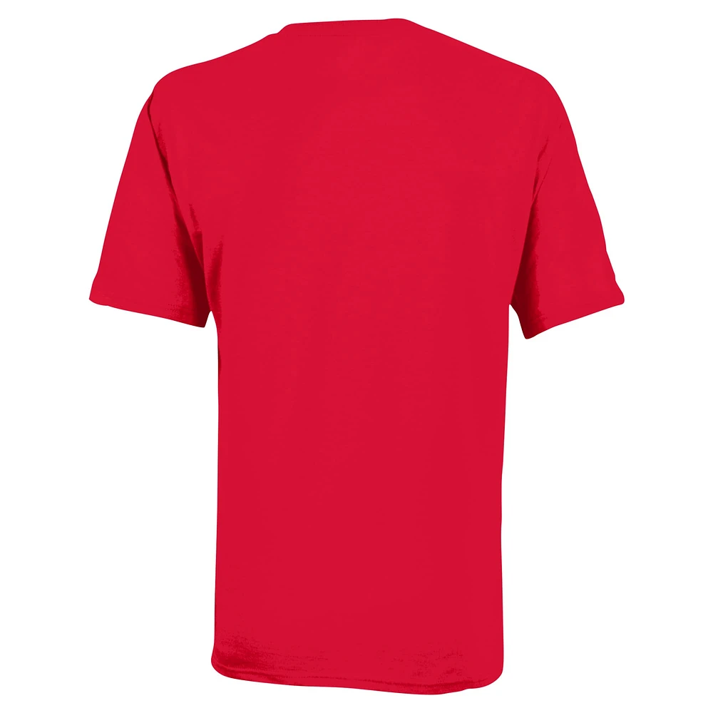 T-shirt avec logo en forme d'arc des Bulldogs de Fresno State, champion jeunes, rouge