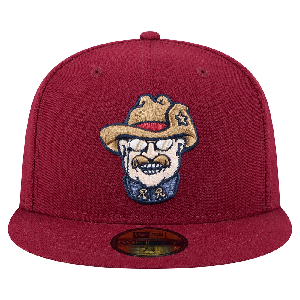 Men's New Era  Burgundy Frisco RoughRiders Authentic Collection 59FIFTY Fitted Hat