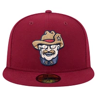 Men's New Era  Burgundy Frisco RoughRiders Authentic Collection 59FIFTY Fitted Hat