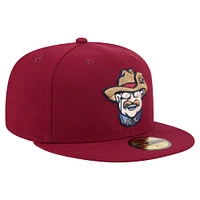 Men's New Era  Burgundy Frisco RoughRiders Authentic Collection 59FIFTY Fitted Hat