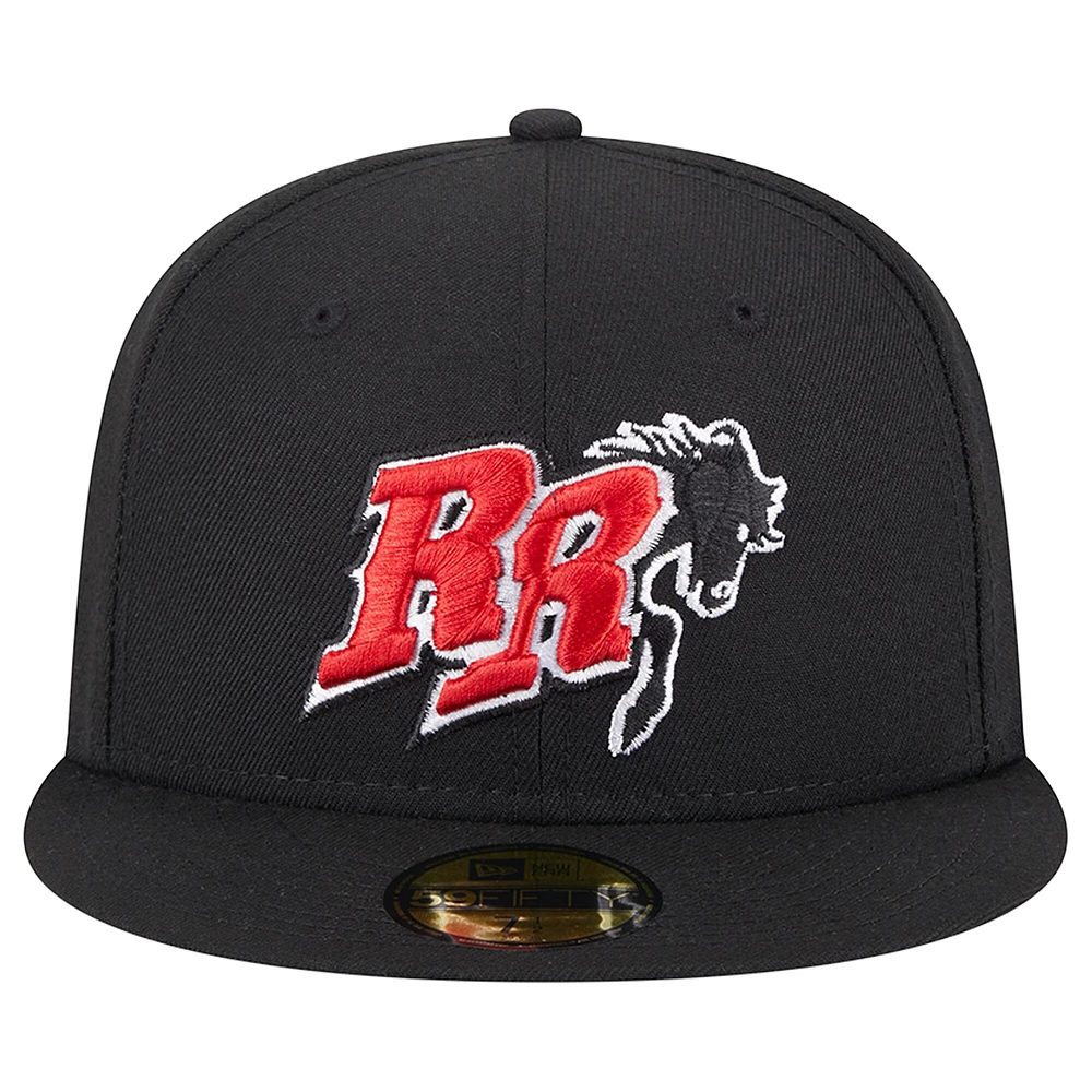 Casquette ajustée New Era Frisco RoughRiders Theme Nights Throwback 59FIFTY noire pour homme