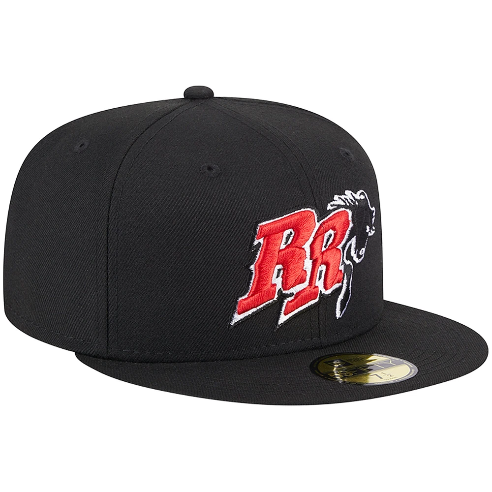 Casquette ajustée New Era Frisco RoughRiders Theme Nights Throwback 59FIFTY noire pour homme