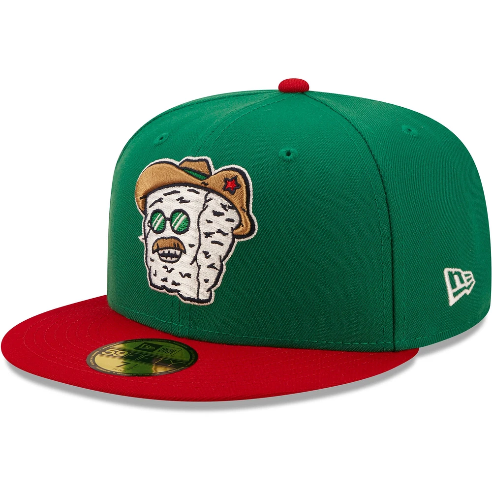 Casquette ajustée 59FIFTY Los Quesos Frisco Copa De La Diversion New Era pour homme, vert/rouge