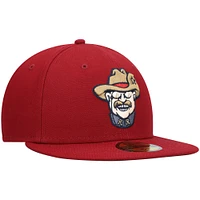 Men's New Era Red Frisco RoughRiders Authentic Collection Team Alternate 59FIFTY Fitted Hat