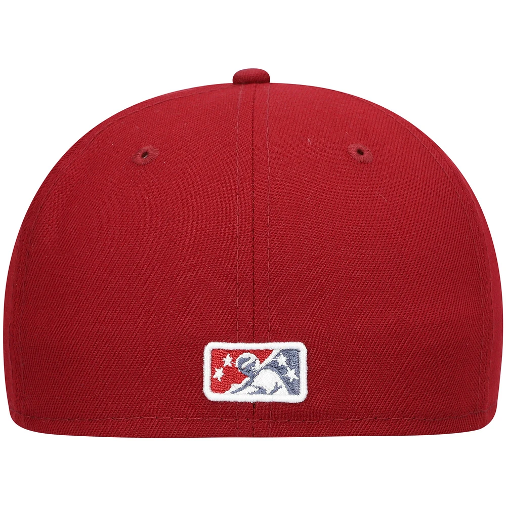 Men's New Era Red Frisco RoughRiders Authentic Collection Team Alternate 59FIFTY Fitted Hat
