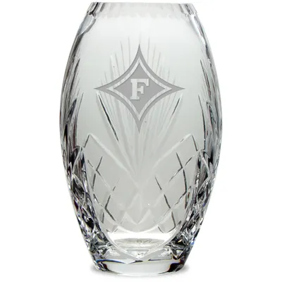 Furman Paladins 10'' Full Leaded Crystal Vase