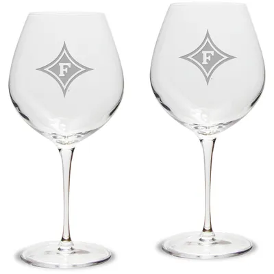 Furman Paladins 22 oz. 2-Piece Luigi Bormioli Titanium Robusto Wine Glass Set