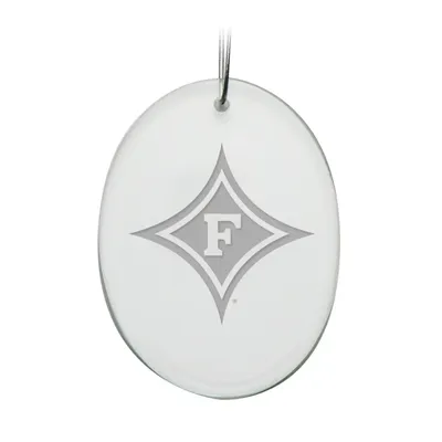 Furman Paladins 2.75'' x 3.75'' Glass Oval Ornament