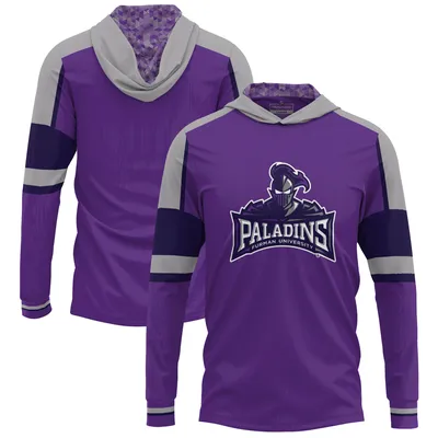 Furman Paladins Long Sleeve Hoodie T-Shirt - Purple