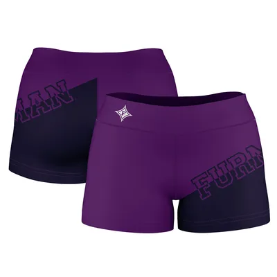 Furman Paladins Women's Color Block Shorts - Purple