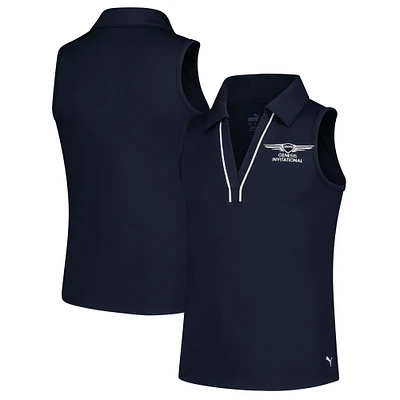 Polo sans manches Puma Genesis Invitational bleu marine pour fille