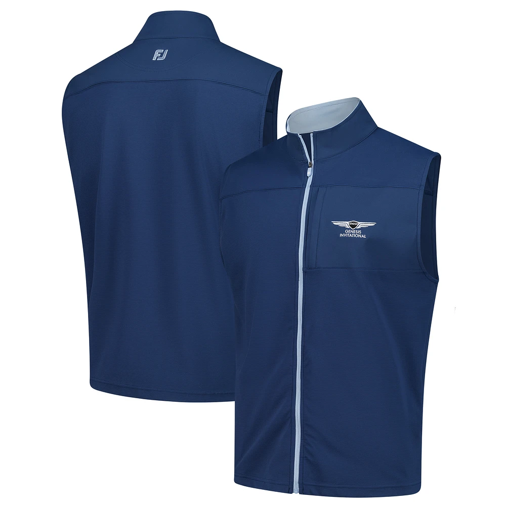 Gilet en tricot ottoman Genesis Invitational denim FootJoy pour homme