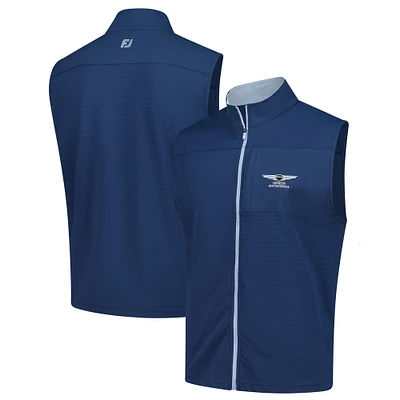 Gilet en tricot ottoman Genesis Invitational denim FootJoy pour homme