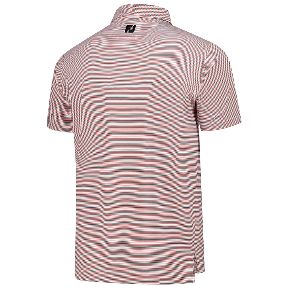 Men's FootJoy  Coral Genesis Invitational Emory Stripe Lisle ProDry Polo