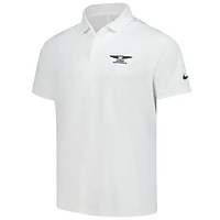 Men's Nike  White Genesis Invitational Performance Victory Solid Polo