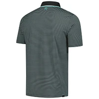 Men's Puma  Black Genesis Invitational Elevated Stripe Mattr Polo