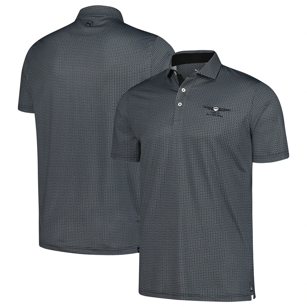 Men's Puma  Black Genesis Invitational Tile MATTR Polo