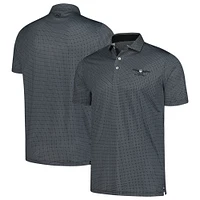 Men's Puma  Black Genesis Invitational Tile MATTR Polo