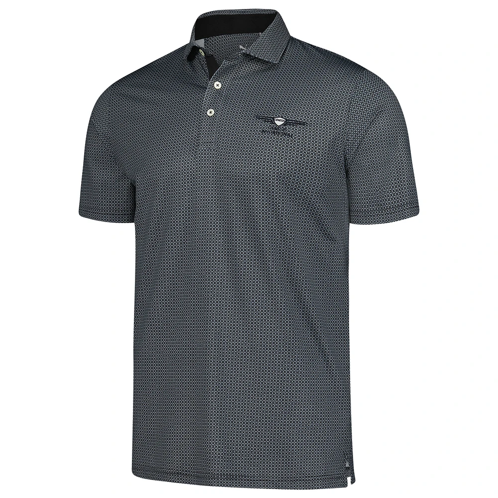 Men's Puma  Black Genesis Invitational Tile MATTR Polo