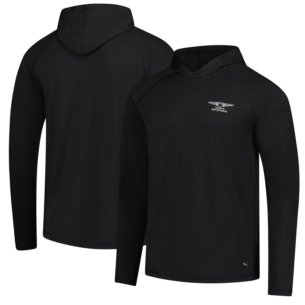 Men's Puma Black Genesis Invitational You-V Raglan Pullover Hoodie