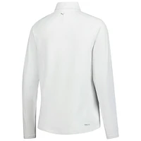 Women's Puma  White Genesis Invitational You-V Quarter-Zip Pullover
