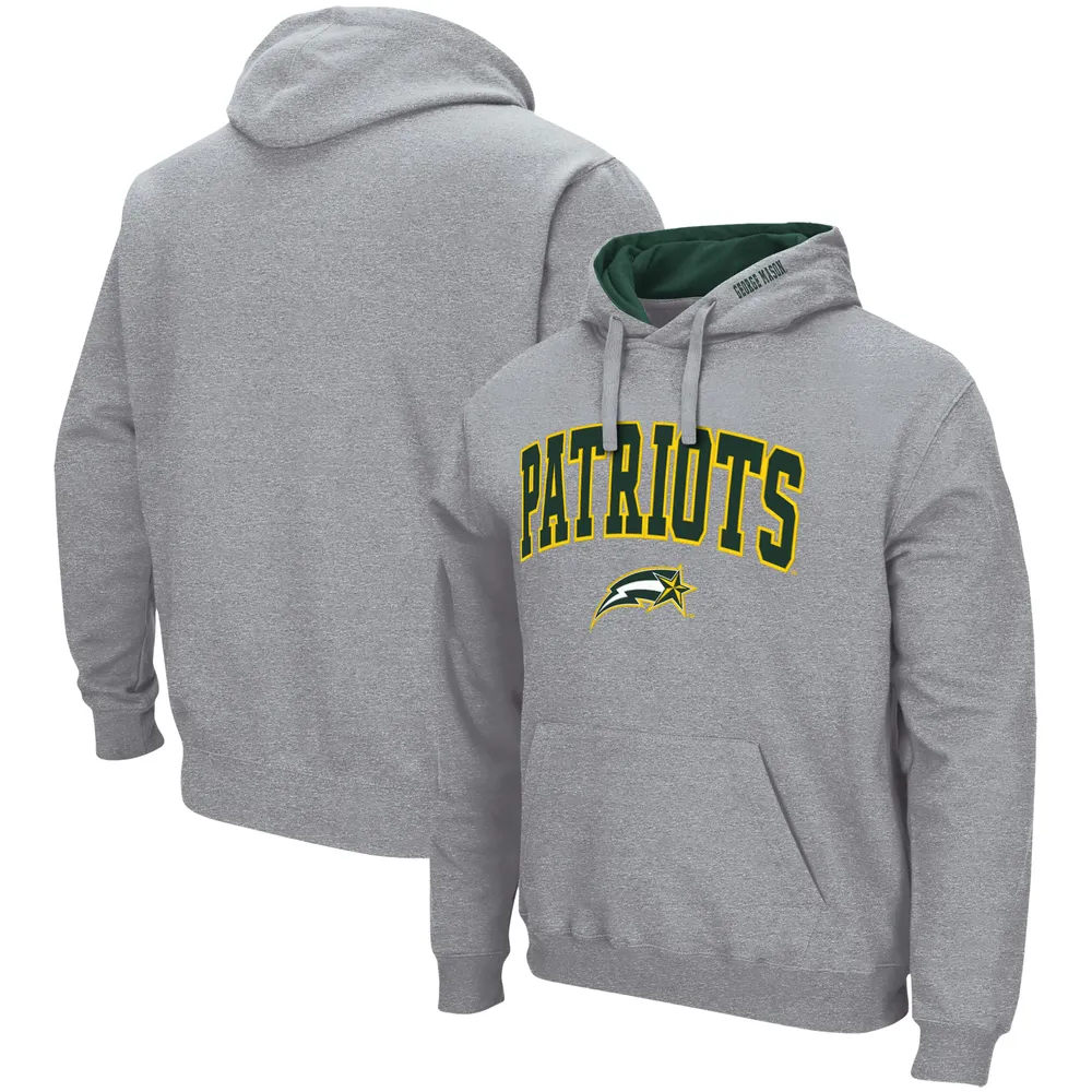 Chandail à capuchon Colosseum gris chiné George Mason Patriots Arch & Logo 3.0 pour hommes