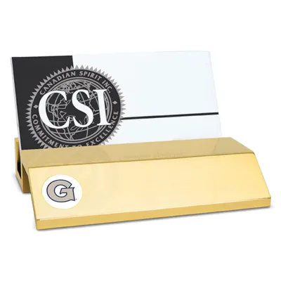 Georgetown Hoyas Logo Business Card Holder - Gold