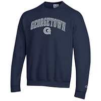 Men's Champion  Navy Georgetown Hoyas Arch Over Logo Pullover Sweatshirt