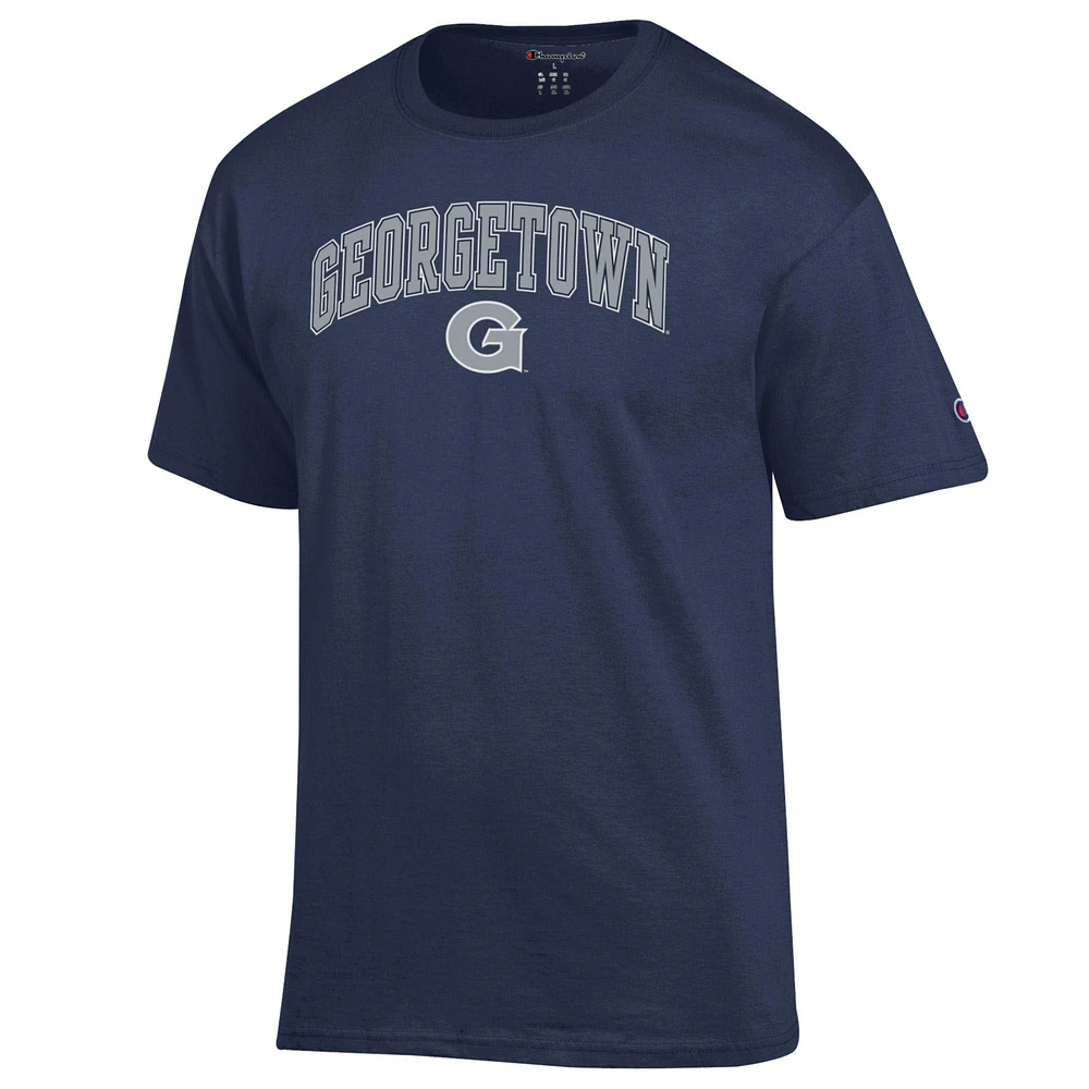Men's Champion  Navy Georgetown Hoyas Arch Over Logo T-Shirt