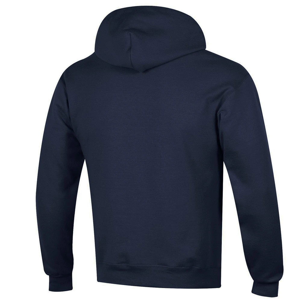 Men's Champion  Navy Georgetown Hoyas Arched Logo Fleece Pullover Hoodie