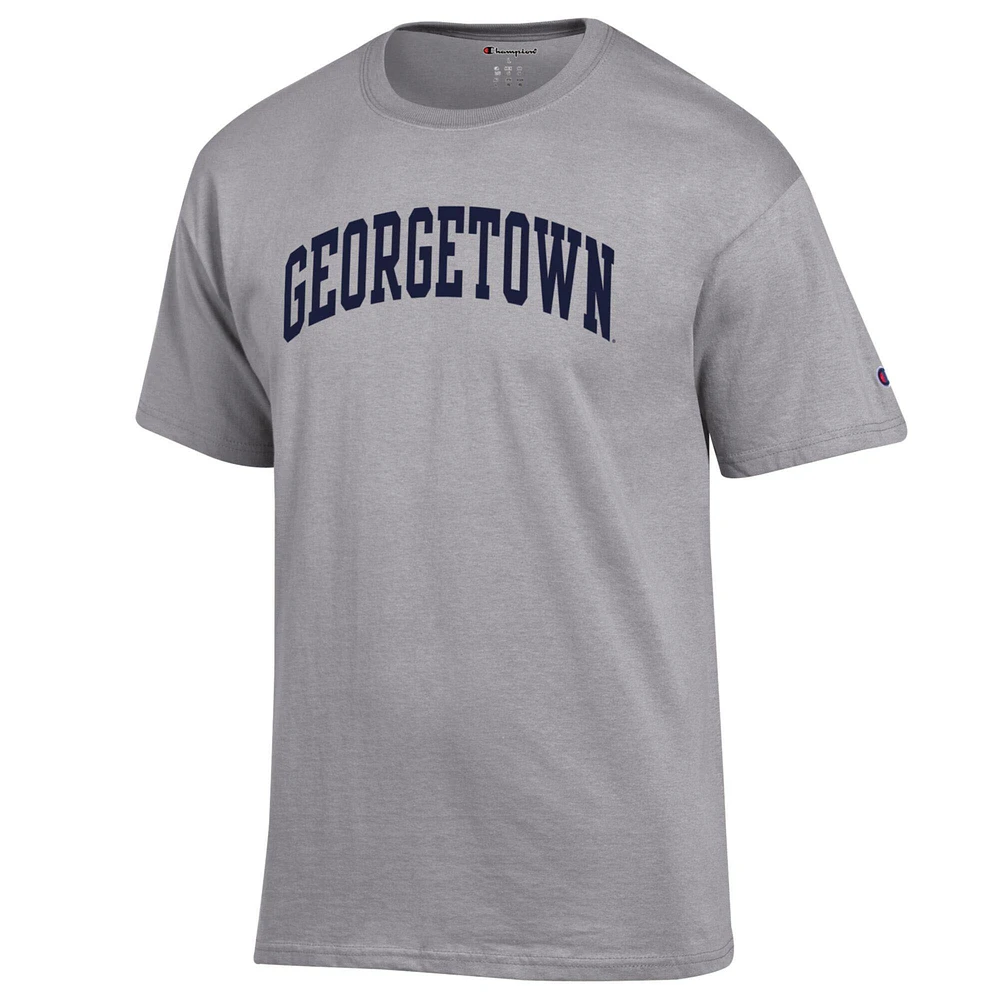Men's Champion  Heather Gray Georgetown Hoyas Basic Arch T-Shirt
