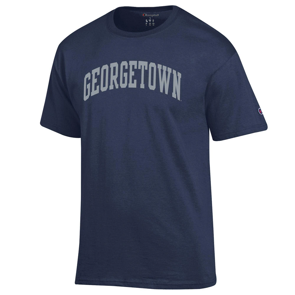 T-shirt Champion Navy Georgetown Hoyas Basic Arch pour homme